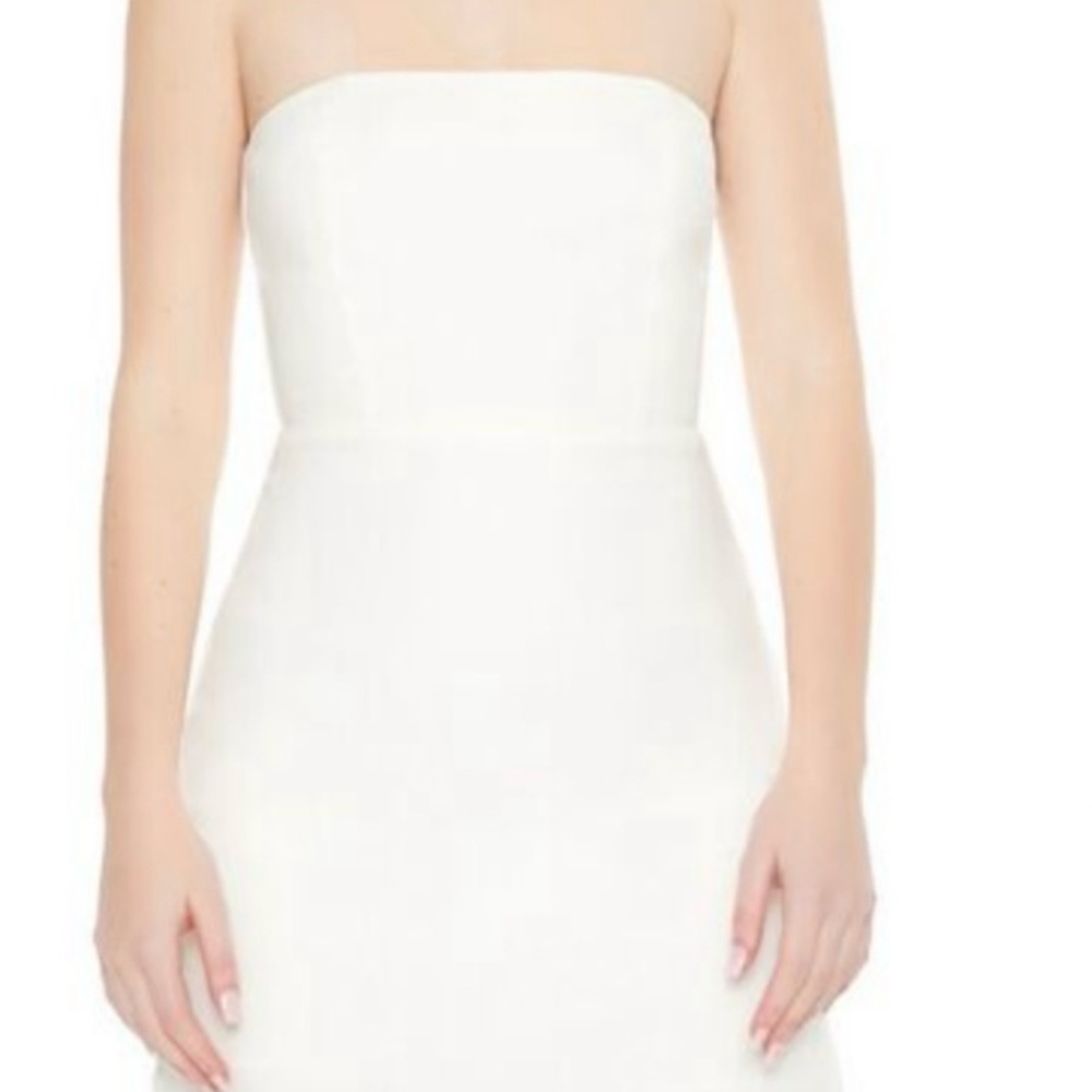 Forever 21 Elegant Strapless Cream Dress